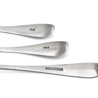 A Group of Three Coin Silver Tea and Coffee Spoons