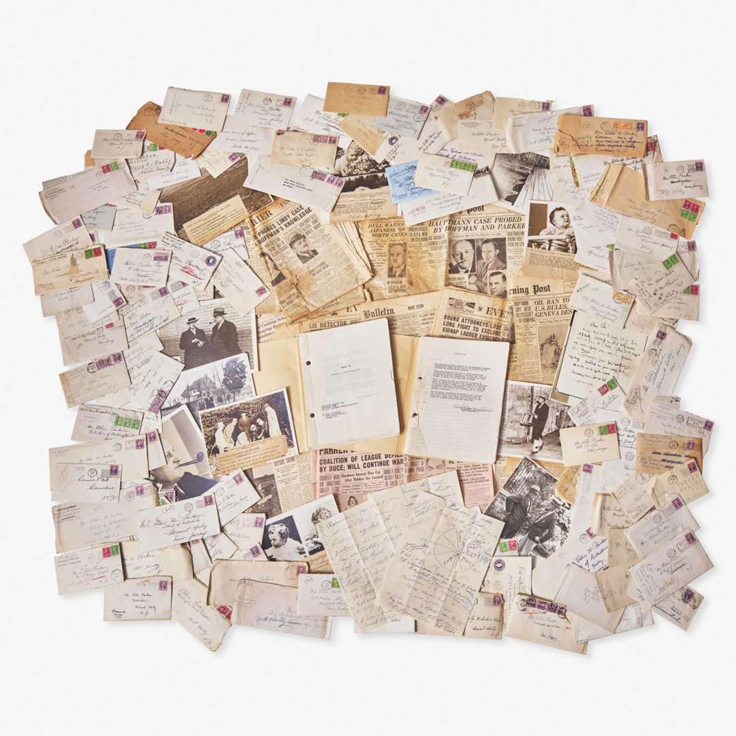 [Americana] [Lindbergh Kidnapping] Extensive Archive of New Jersey Detective Ellis H. Parker and His Investigation Into the Lindbergh Kidnapping