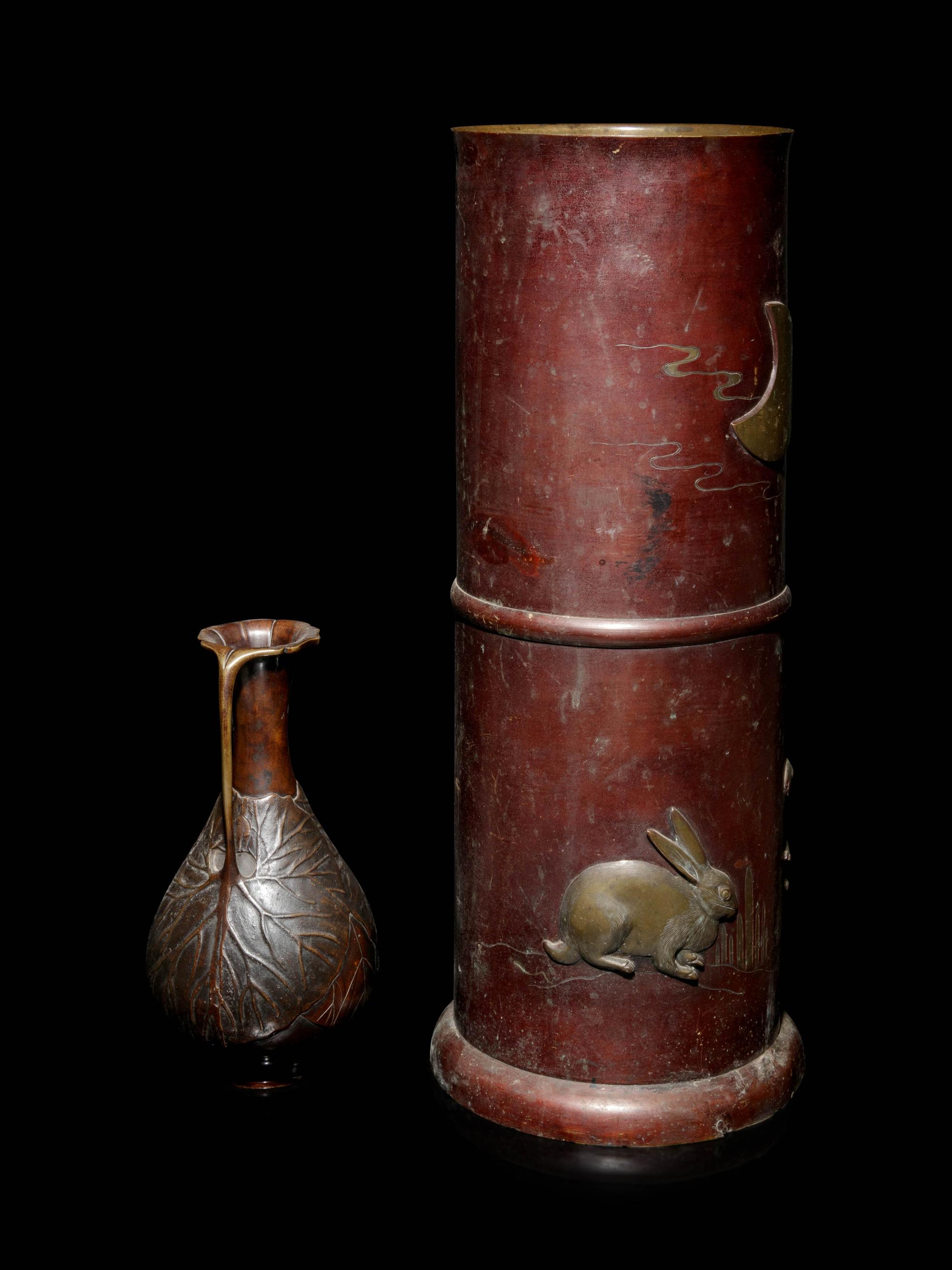 Two Japanese Bronze Articles