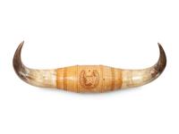 Stamped Leather Longhorn Mount