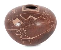 Sgraffito Jar, with Pronghorn Deer