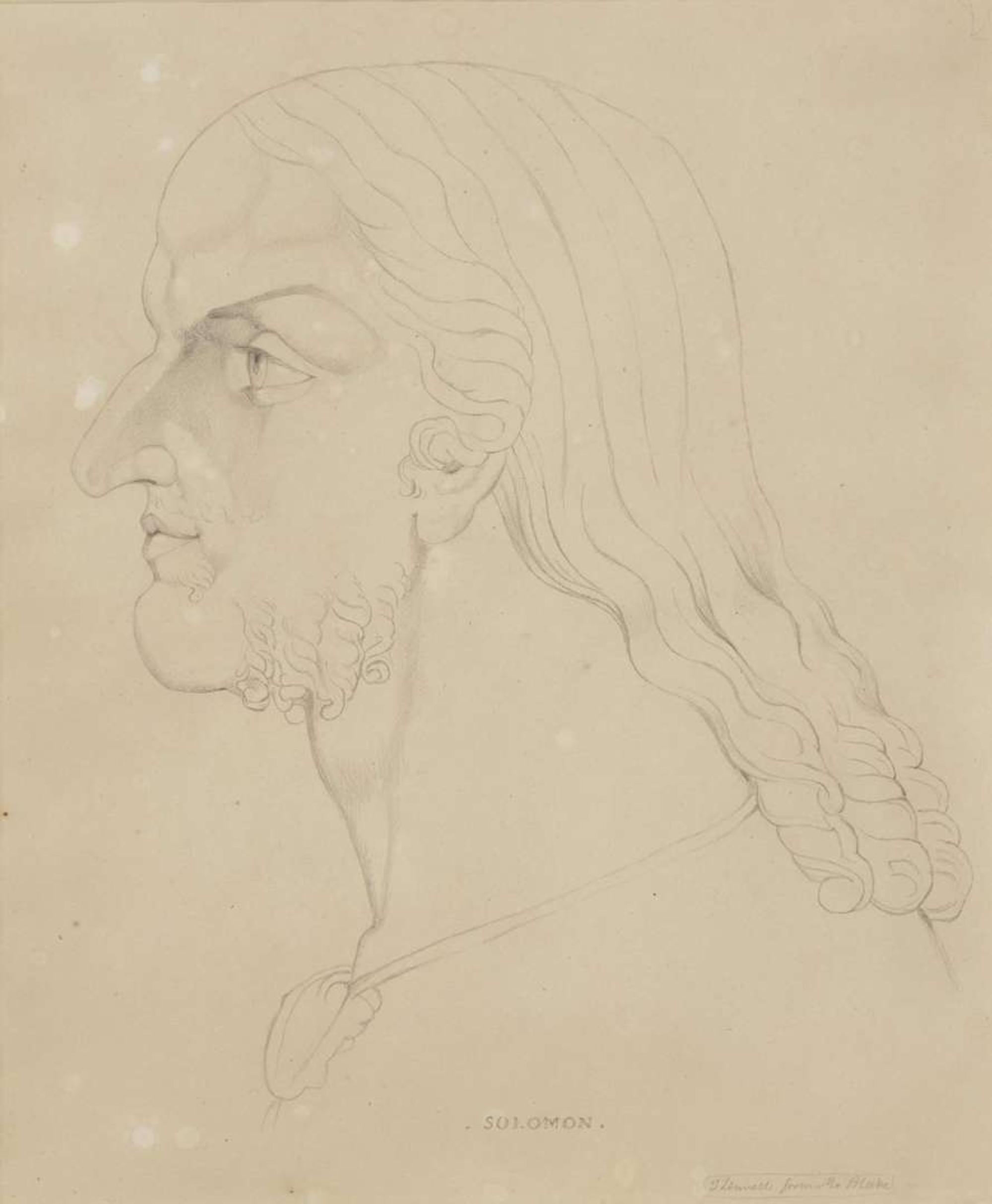 William Blake (British, 1757-1827) - Visionary Head of Solomon