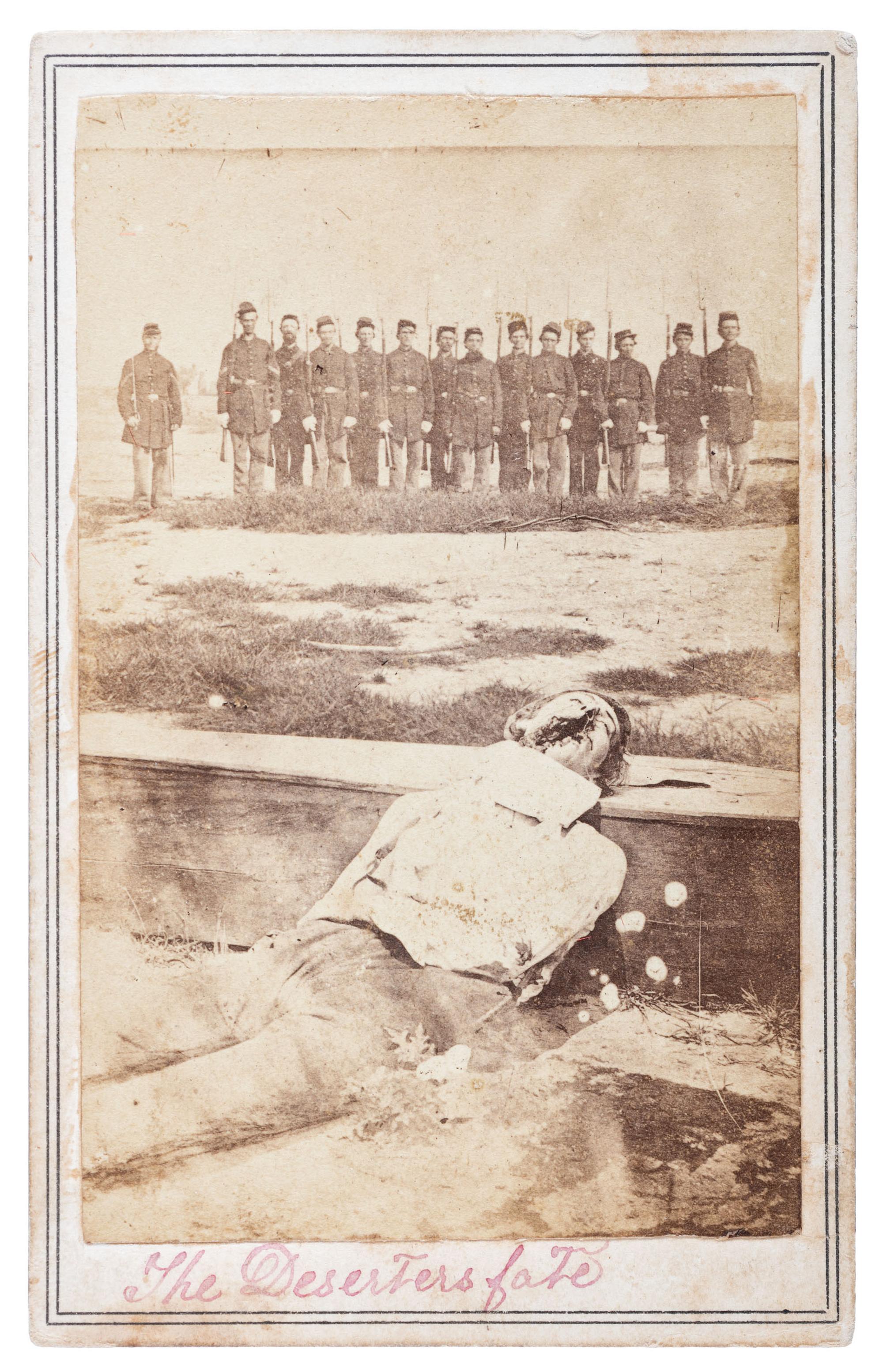 Civil War CDV of an executed deserter.