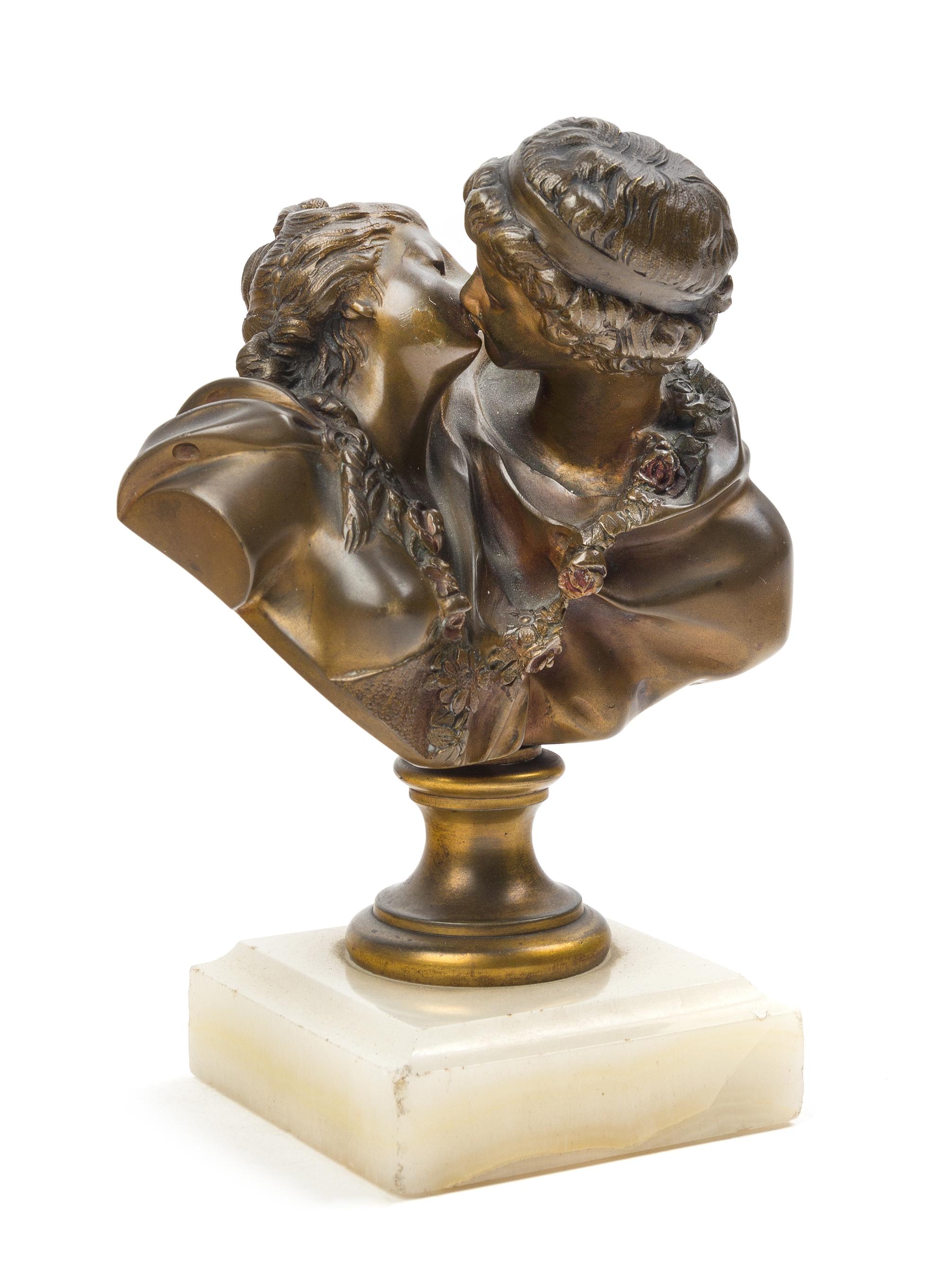 After Jean-Antoine Houdon, 20TH CENTURY, The Kiss (two works)
