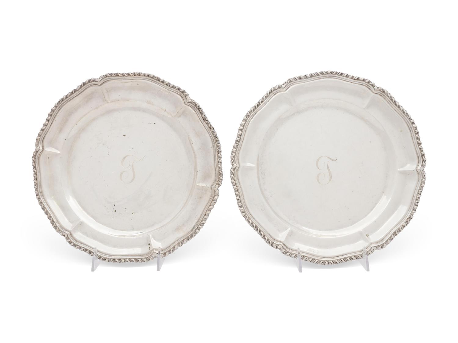 A Pair of Mexican Silver Chargers