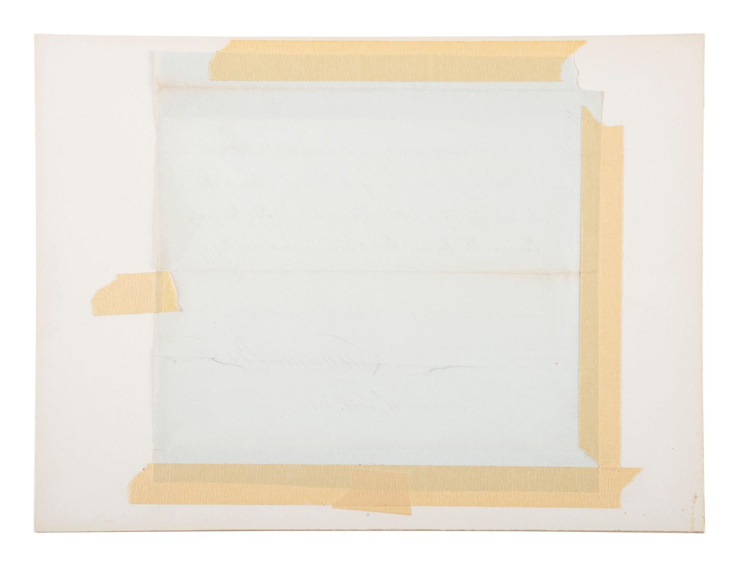 PIERCE, Franklin (1804-1869). Partly-printed document signed ("Franklin Pierce") regarding a letter to Queen Victoria (1819-1901). Washington DC, 11 September 1855. 1 page, 213 x 210 mm, old creases, matted.