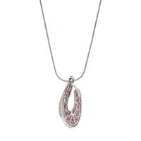 PINK SAPPHIRE AND DIAMOND PENDANT NECKLACE