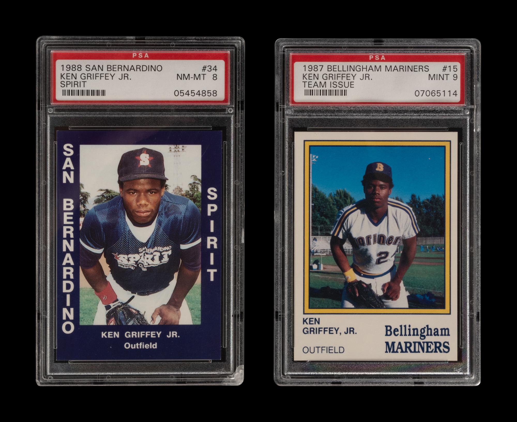 A Group of PSA Graded Ken Griffey Jr. Minor League Rookie Baseball Cards,