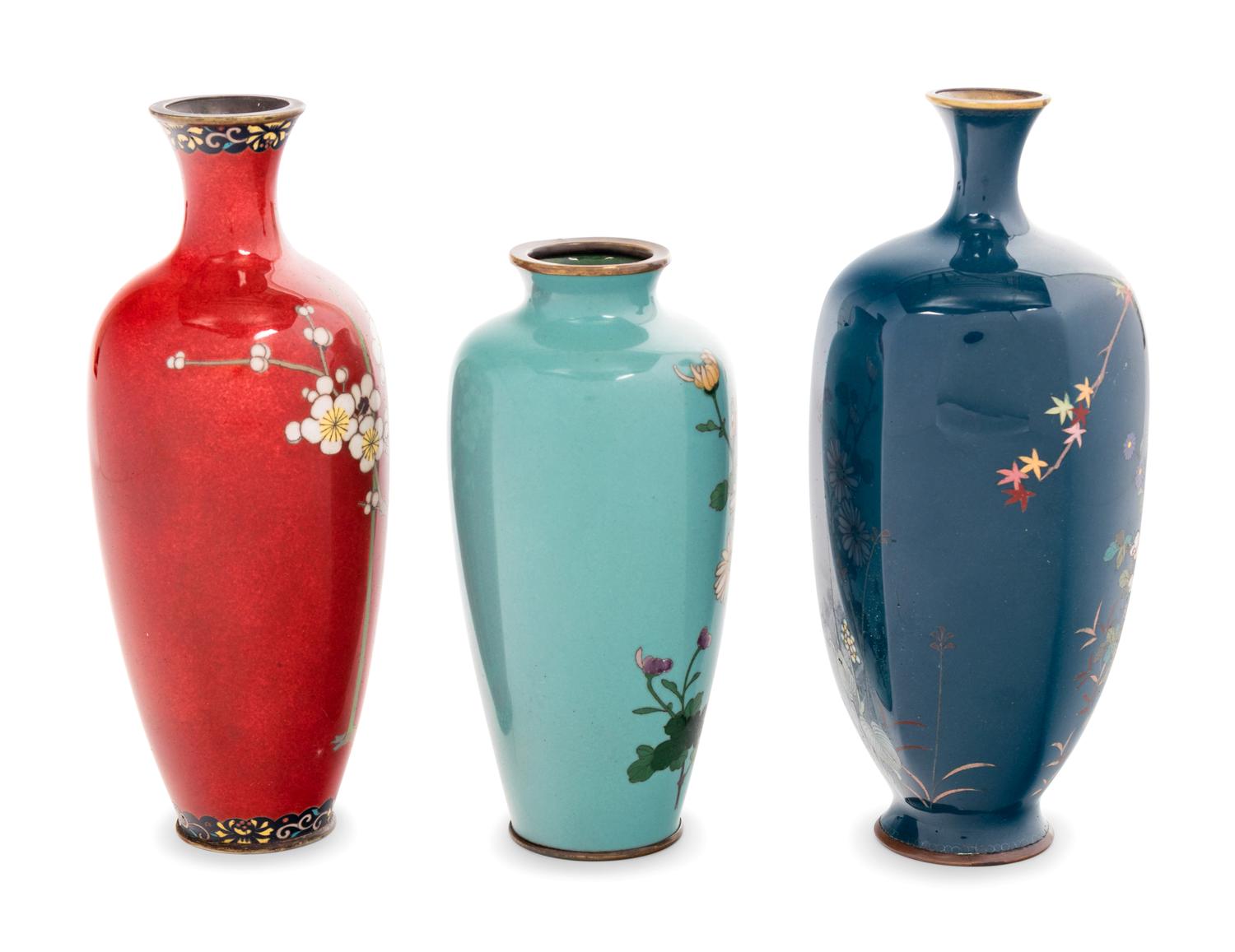 Three Cloisonné Vases