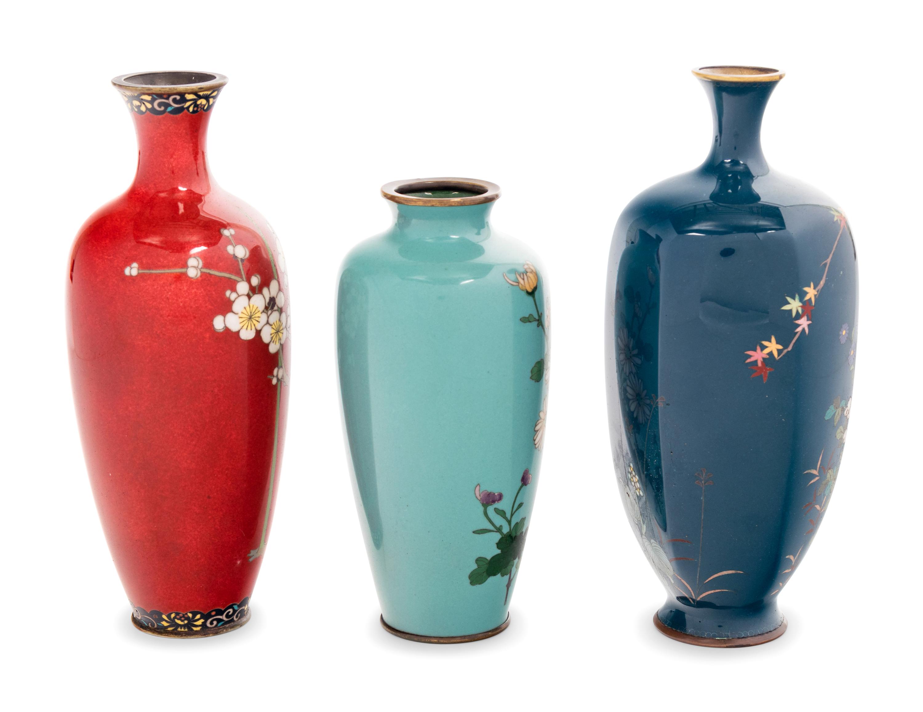 Three Cloisonné Vases