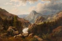 Mountain Landscape with a Hunter