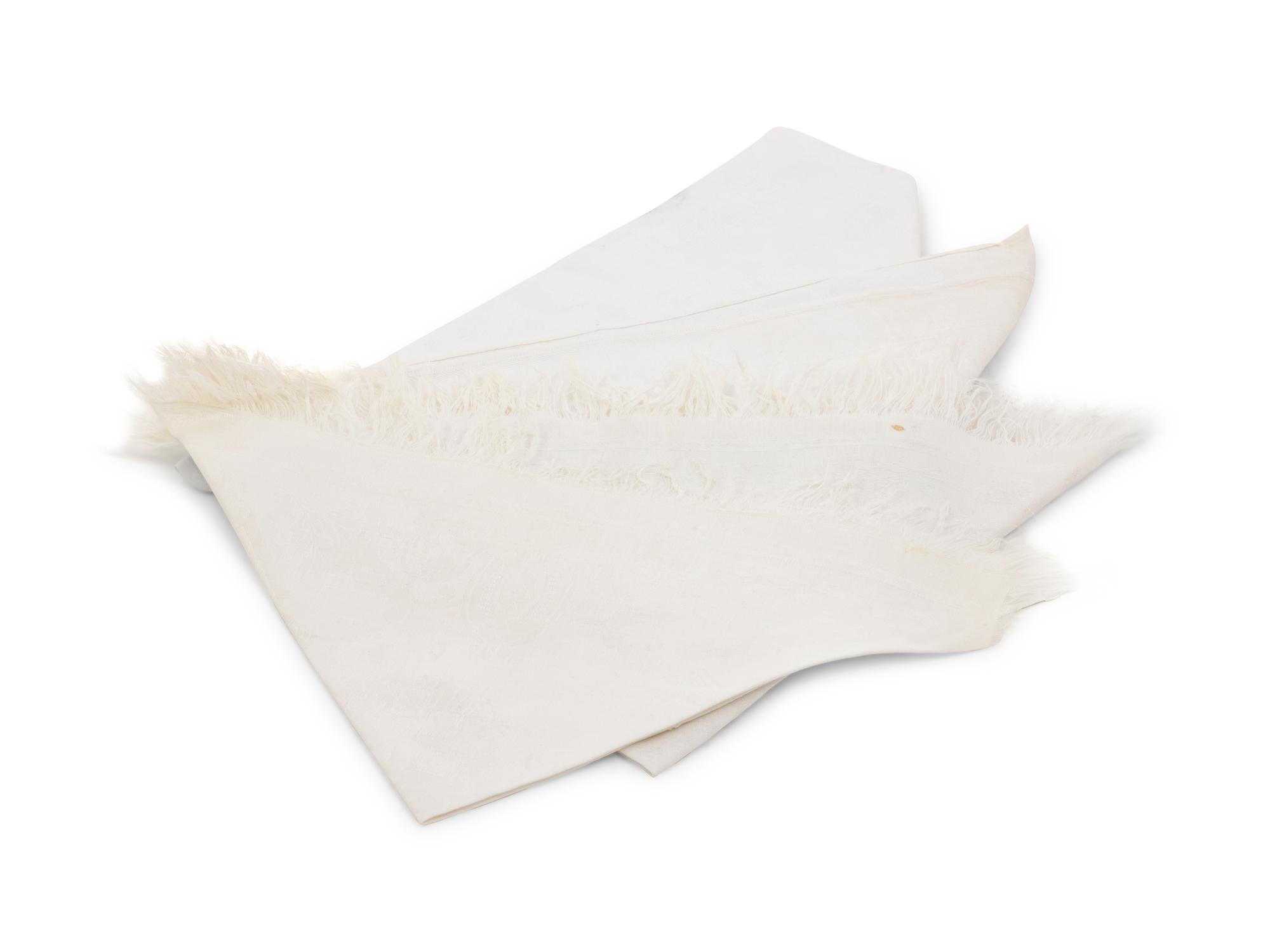Four Russian Imperial Damask Napkins