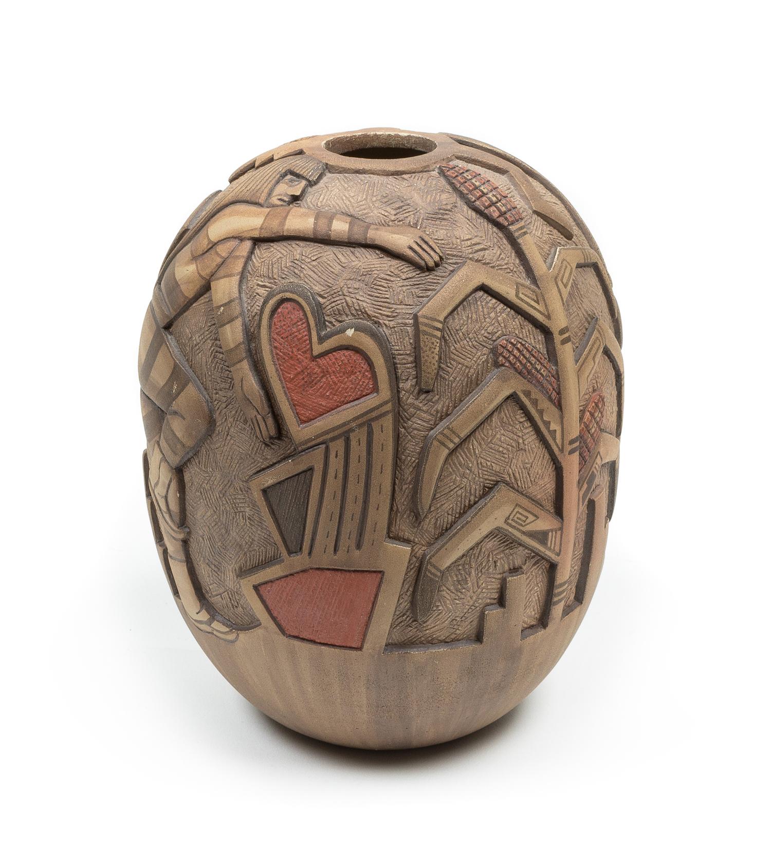 Thomas Polacca Nampeyo (1935-2003), Hopi Pottery Jar Height 6 1/2 inches.