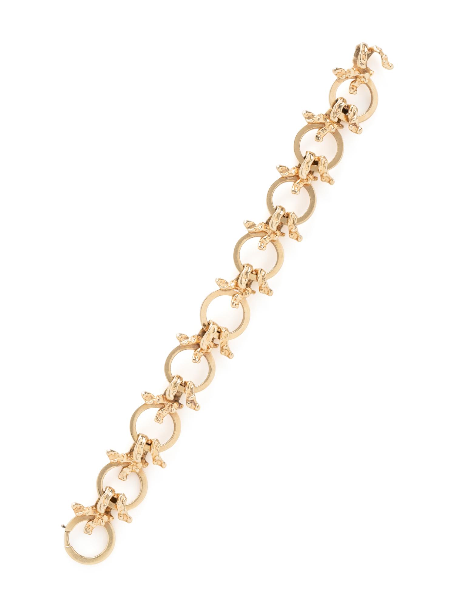 YELLOW GOLD FANCY LINK BRACELET