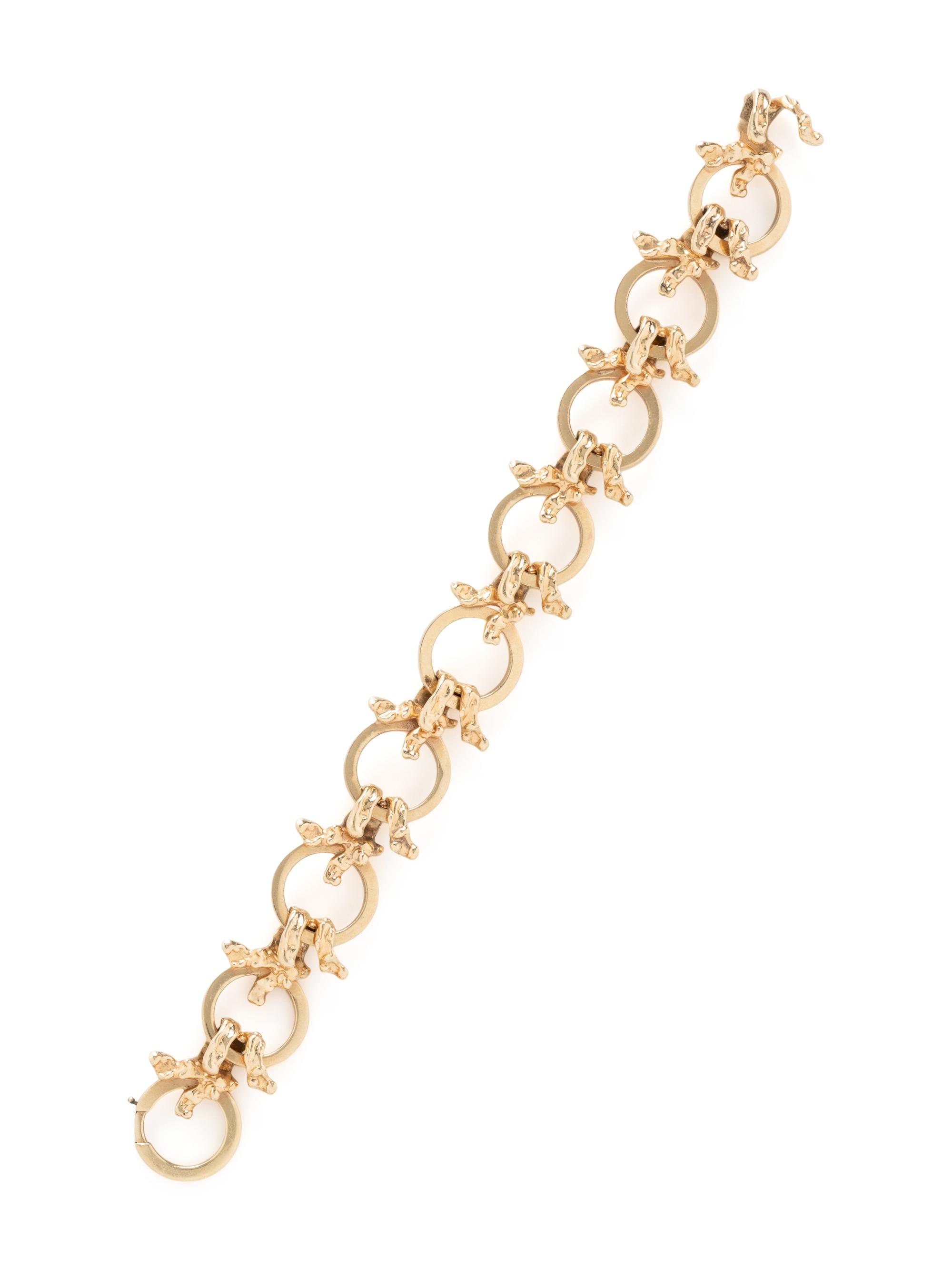 YELLOW GOLD FANCY LINK BRACELET