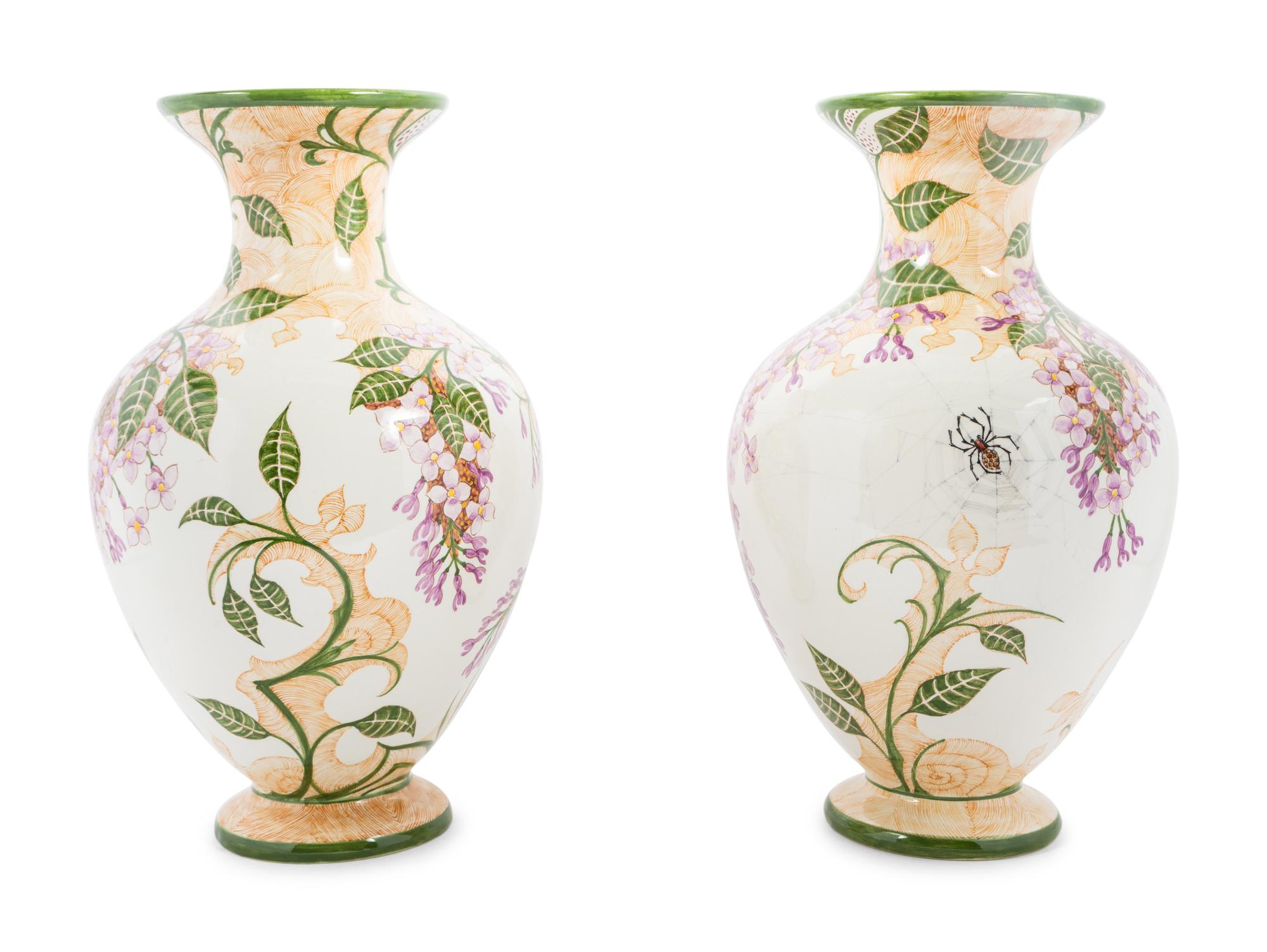 A Pair of Delft Ware Vases