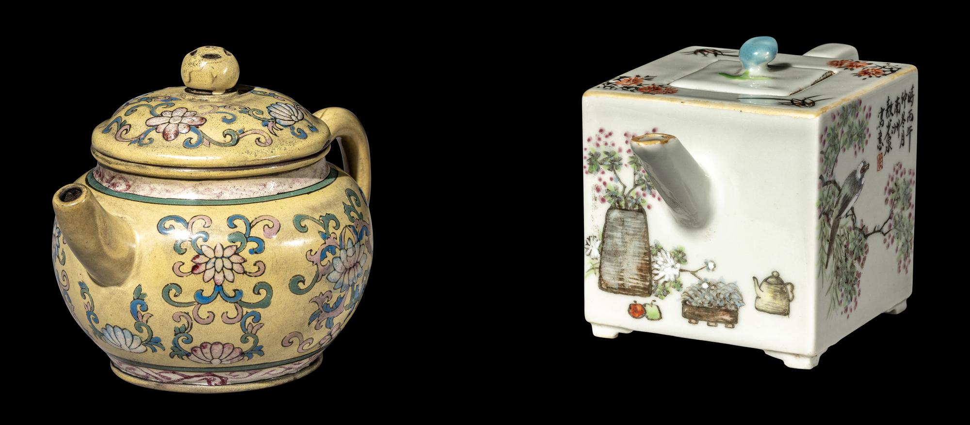 Two Chinese Ceramic Teapots