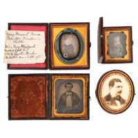 [EARLY PHOTOGRAPHY - PORTRAITURE]. Large collection of daguerreotype, ambrotype, and tintype portraits of men, women, and children, including:
