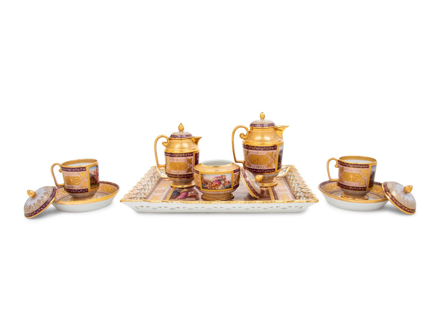 A Vienna Porcelain Tête-à-Tête