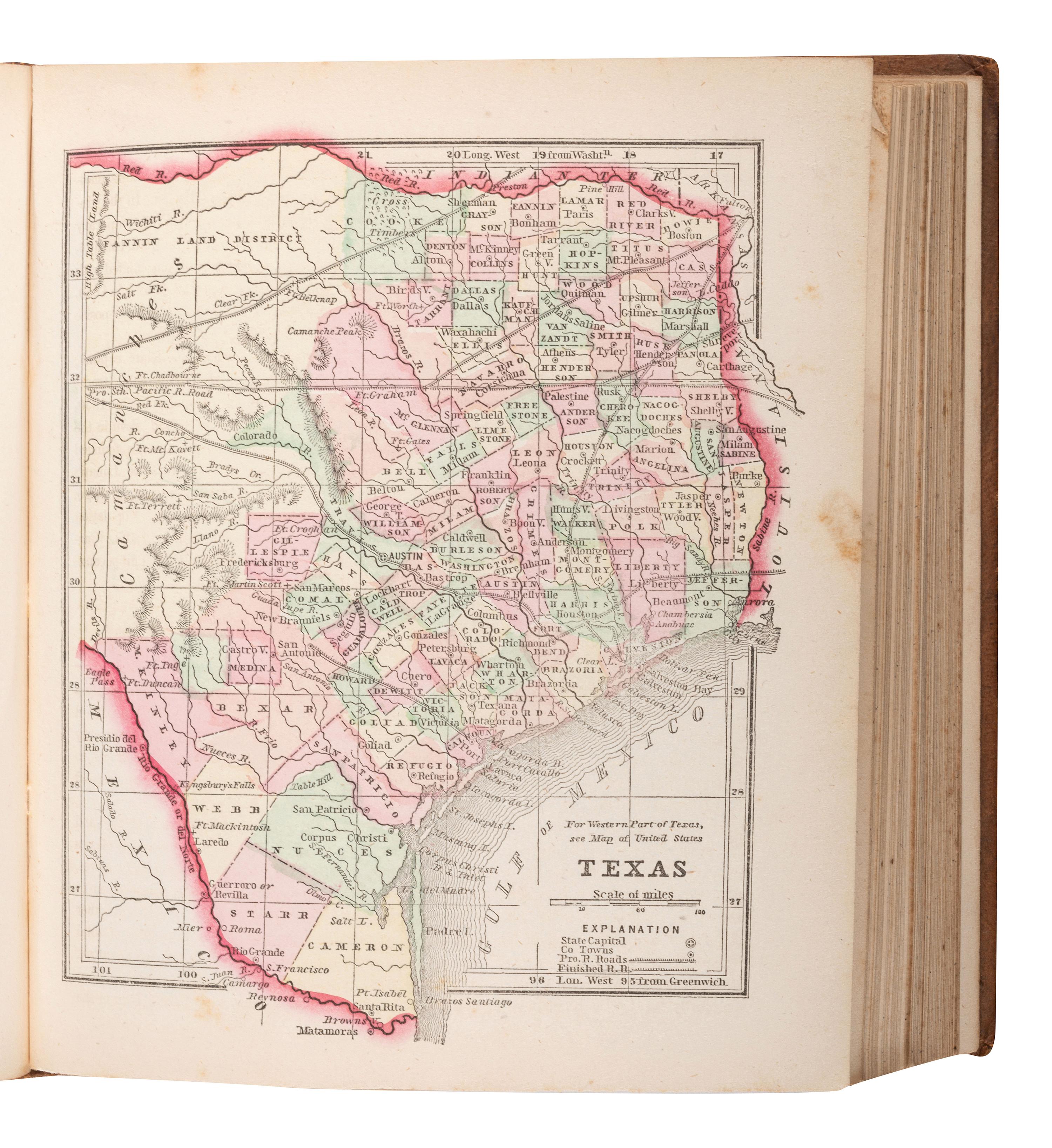 [MAPS & ATLASES]. COLBY, Charles (1830-1866). The Diamond Atlas...The Western Hemisphere. New York: Samuel N. Gaston, 1857.