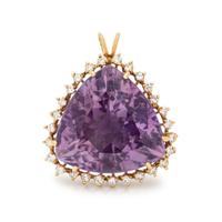 AMETHYST AND DIAMOND PENDANT