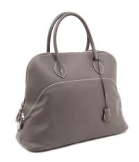 An Hermes Bolide Relax 40 Etoupe Veau Sikkim Handbag, 16" x 12" x 6.5"; Handle Drop: 5".