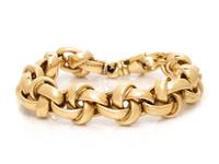 YELLOW GOLD FANCY LINK BRACELET