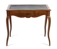 A Louis XV Provincial Style Fruitwood Writing Table