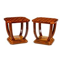 A Pair of Art Deco Style Parquetry Side Tables