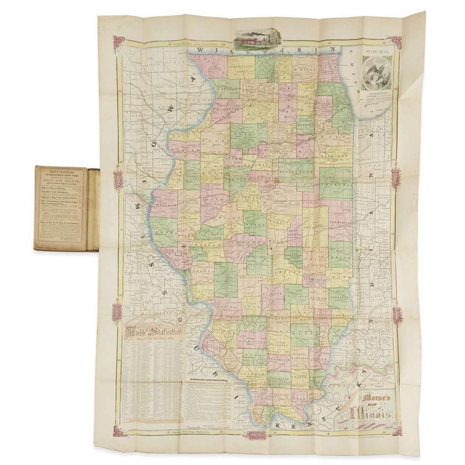[Americana] [Illinois] Colby, Charles Hand-Book of Illinois, Accompanying Morse's New Map of the State