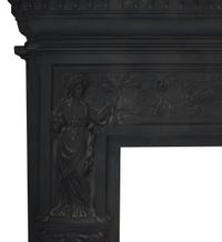 A Cast Iron Peace and Plenty Fireplace Mantel 64.5" W W x 9" D x 58.5" H — England, Circa 1880