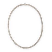 DIAMOND AND WHITE GOLD LINE NECKLACE