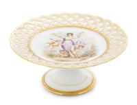A Continental Porcelain Cake Stand Diameter 9 inches.