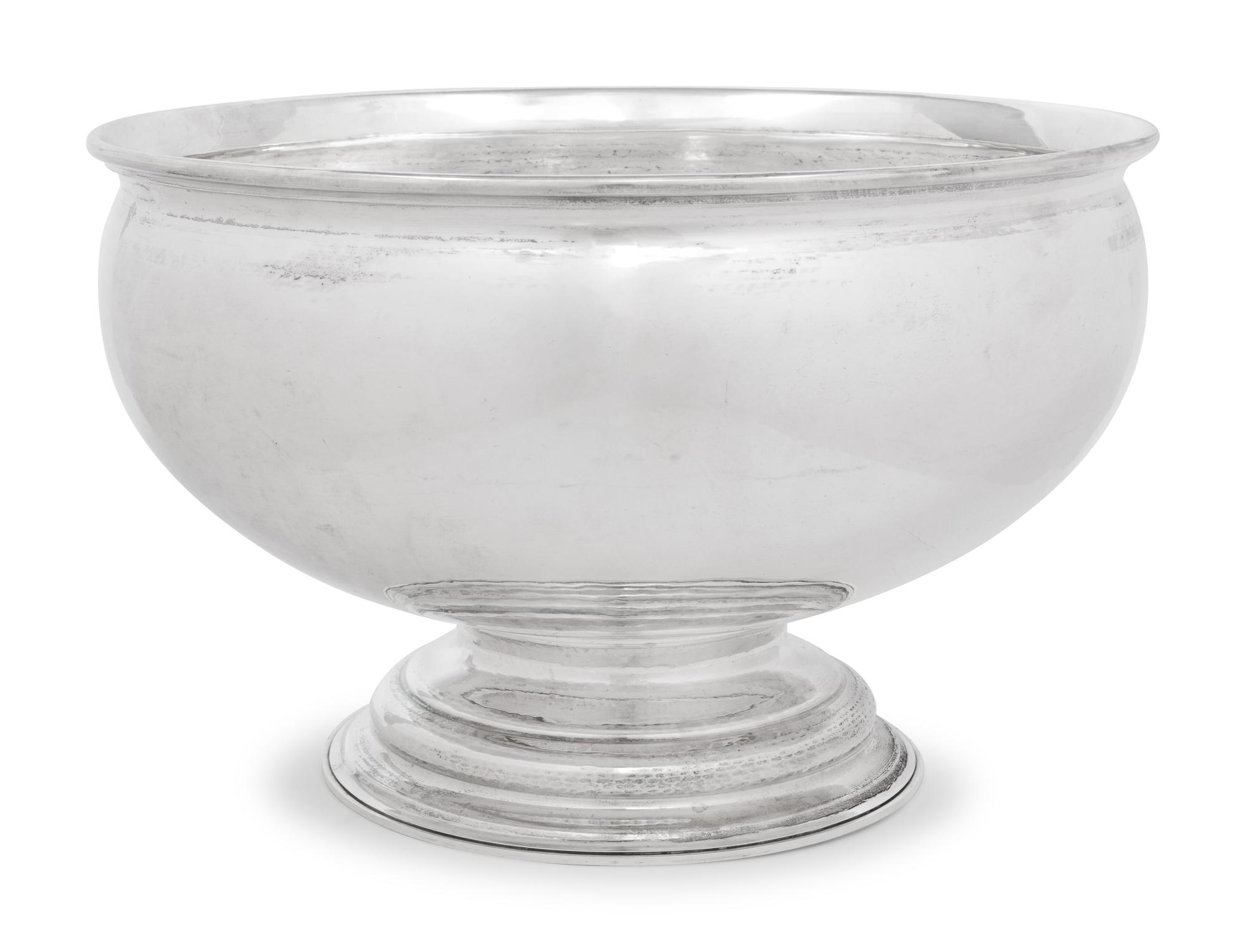 A Buccellati Silver Punch Bowl