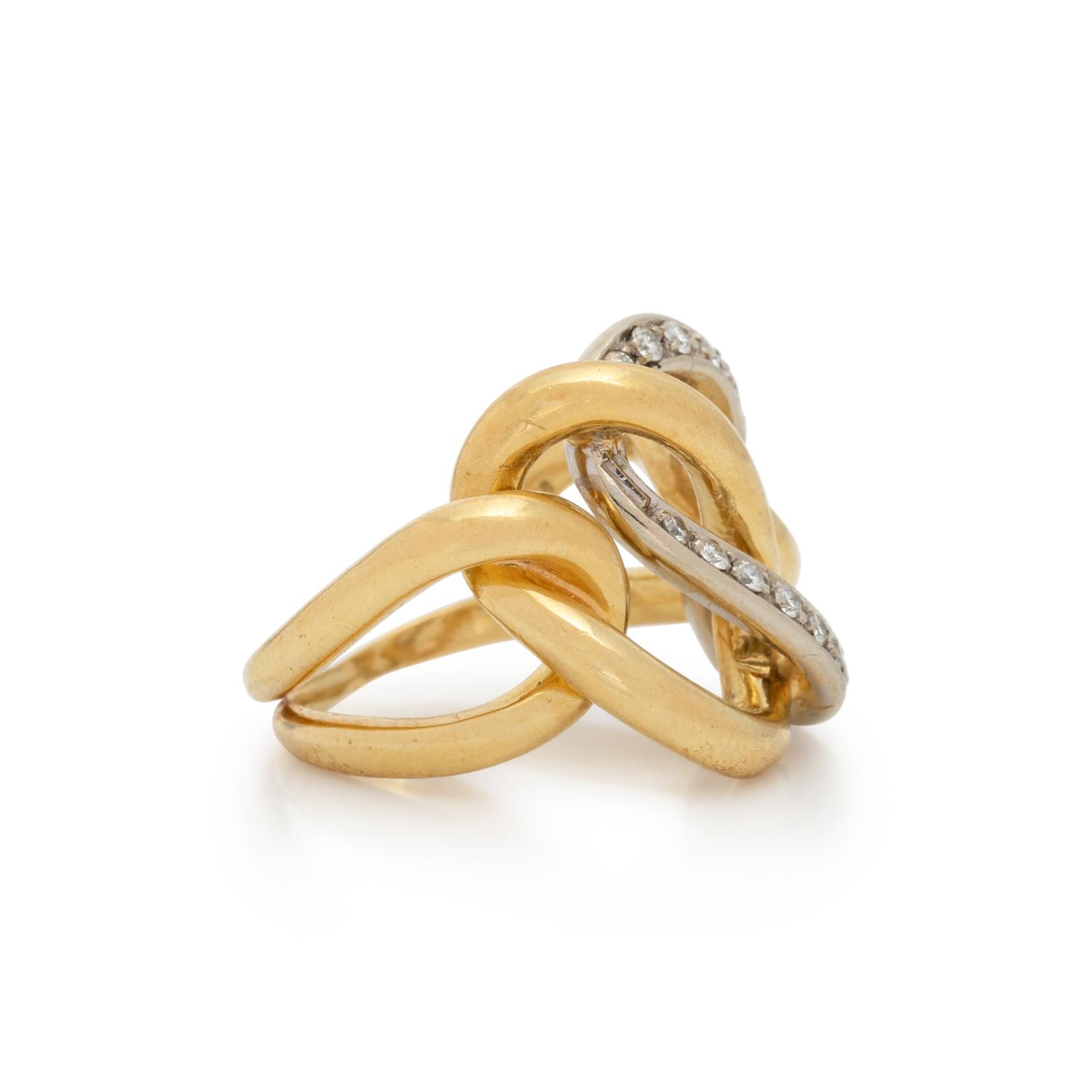 BICOLOR GOLD AND DIAMOND RING