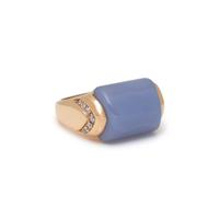 BULGARI, BLUE CHALCEDONY AND DIAMOND 'MVSA' RING