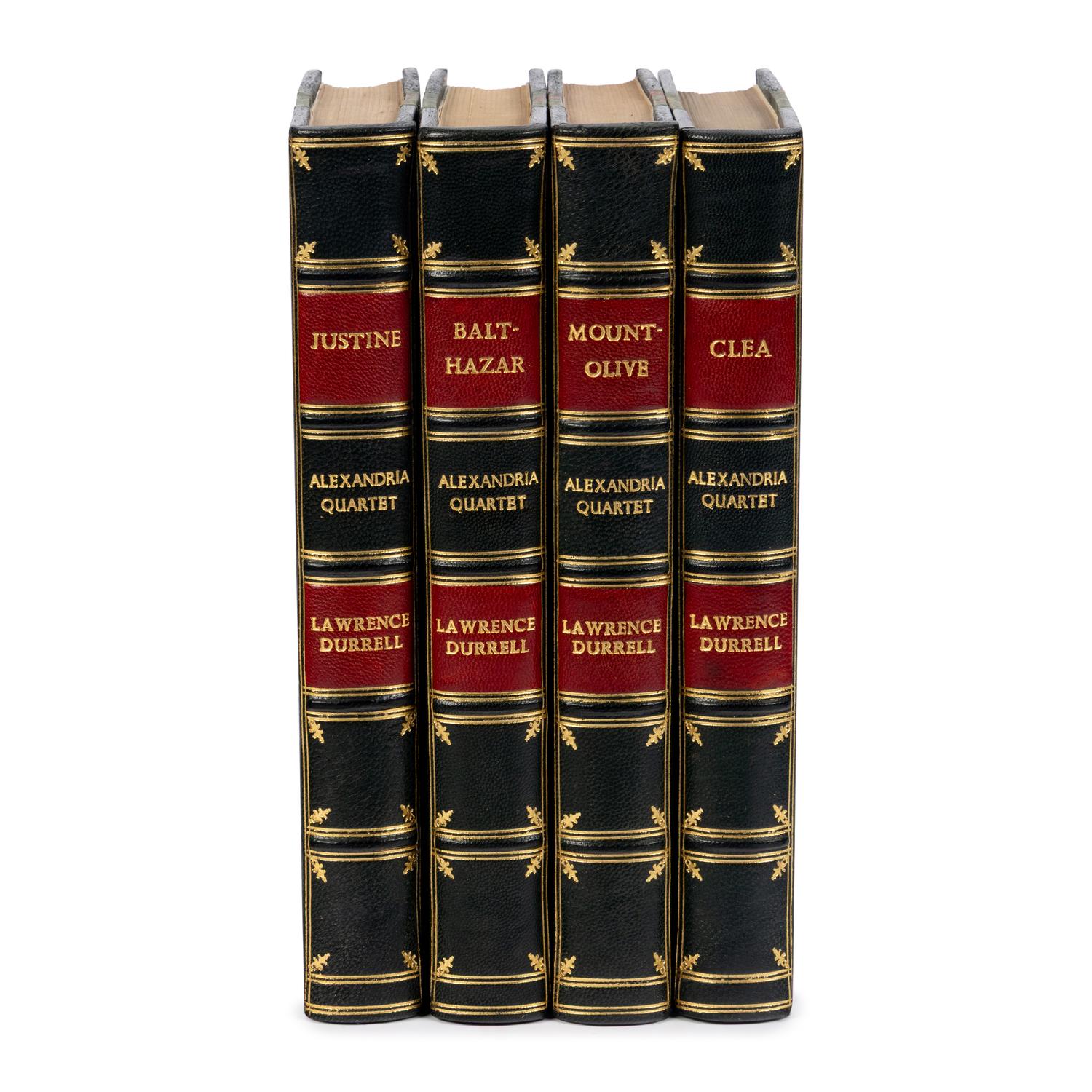 Durrell, Lawrence (1912-1990). [ The Alexandria Quartet ]. Justine.-- Balthazar. --Mountolive. -- Clea. London: Faber & Faber, 1957, 1958, 1960.
