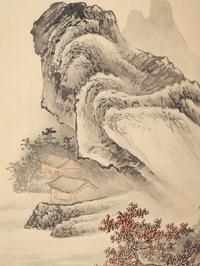 Two Chinese Paintings and One Print