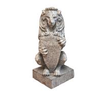 A Pair of Glazed Terra Cotta Lions 23" W x 23" D x 40" H — United States, Circa 1920