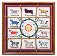 A Framed Hermes 90cm Silk Scarf, Framed: 36" x 35.75" x .75".