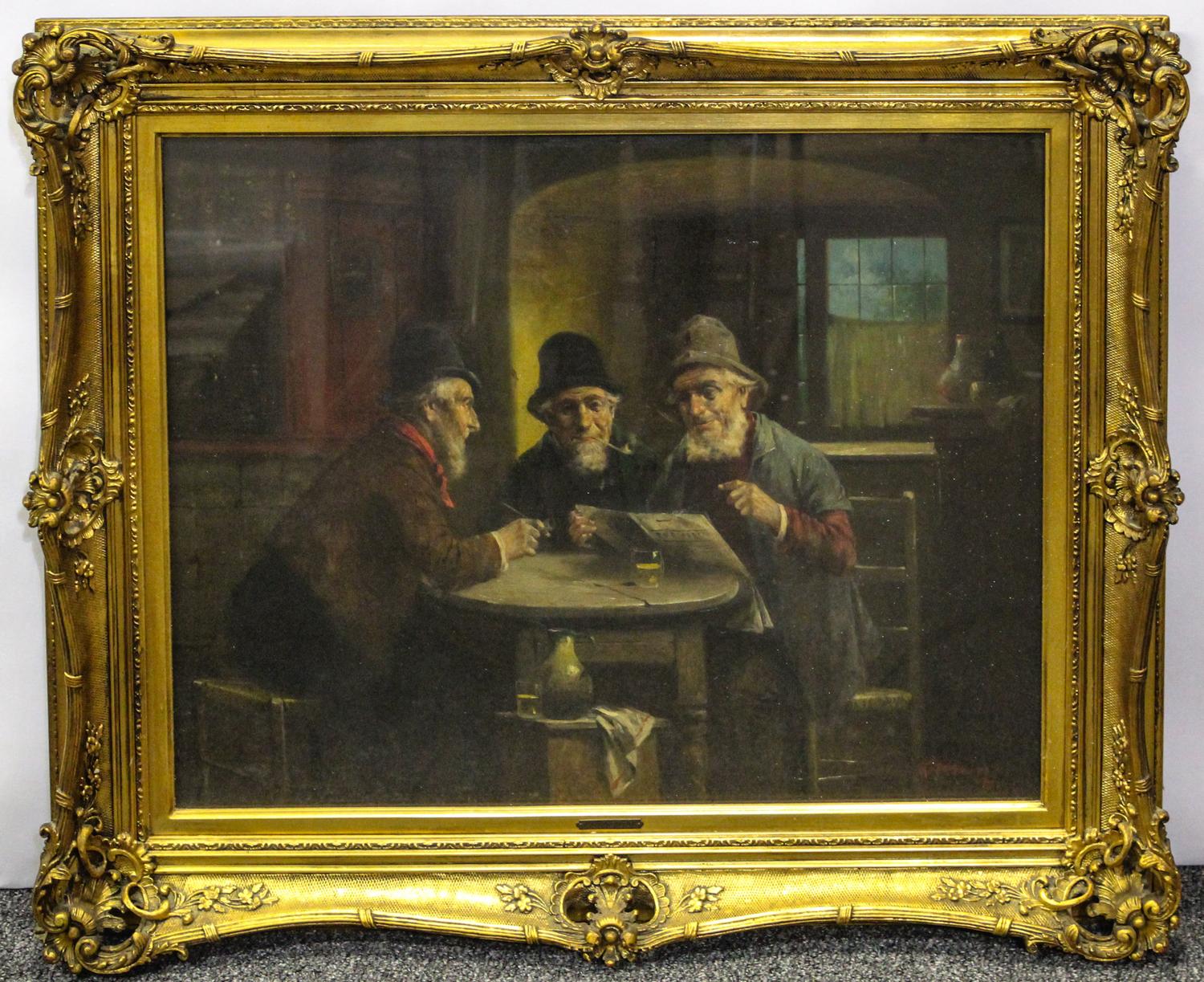 Kolosvary, (19th/20th century), Three Men in an Interior