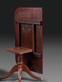 A Federal Mahogany Double Pedestal Extension Dining Table