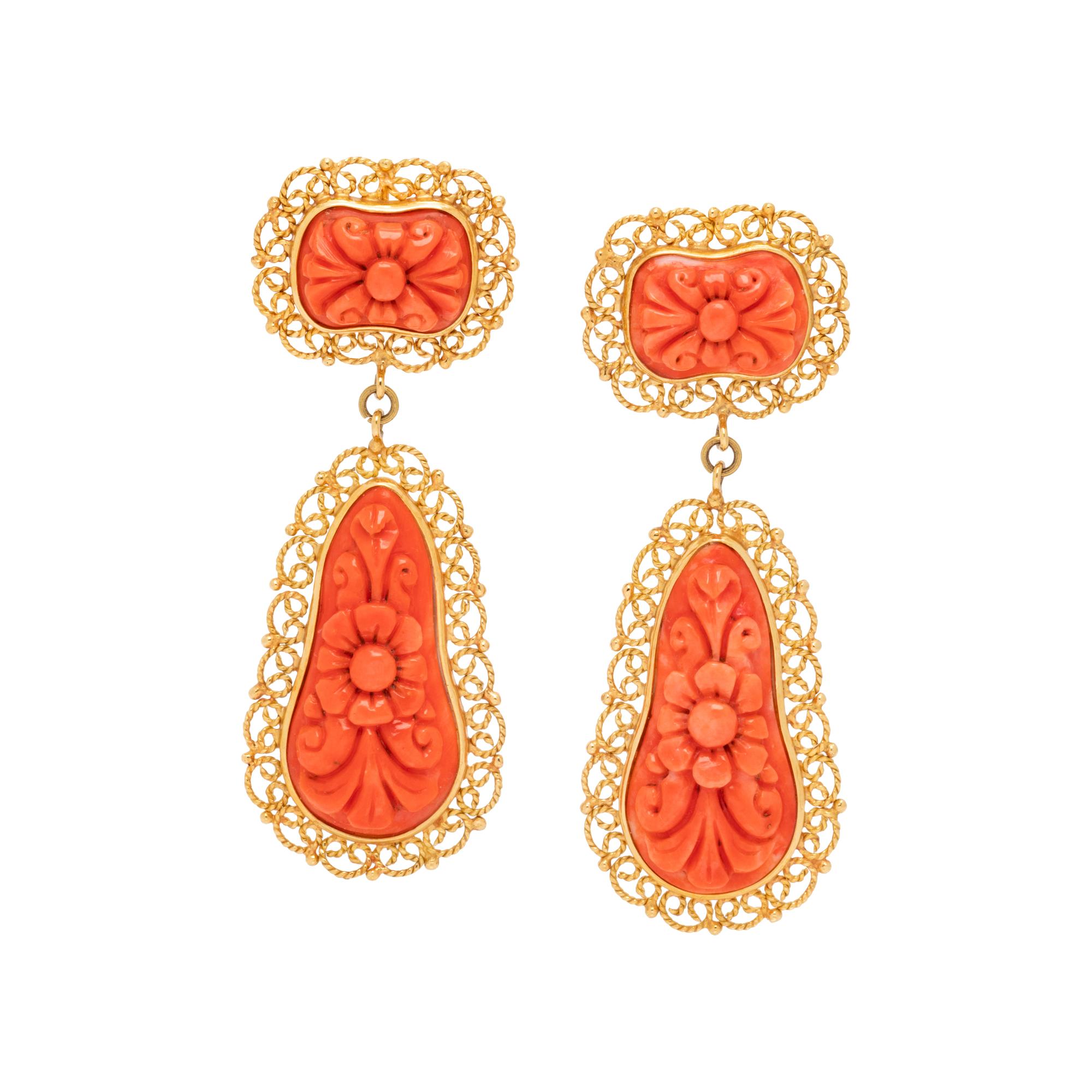 CORAL EARRINGS