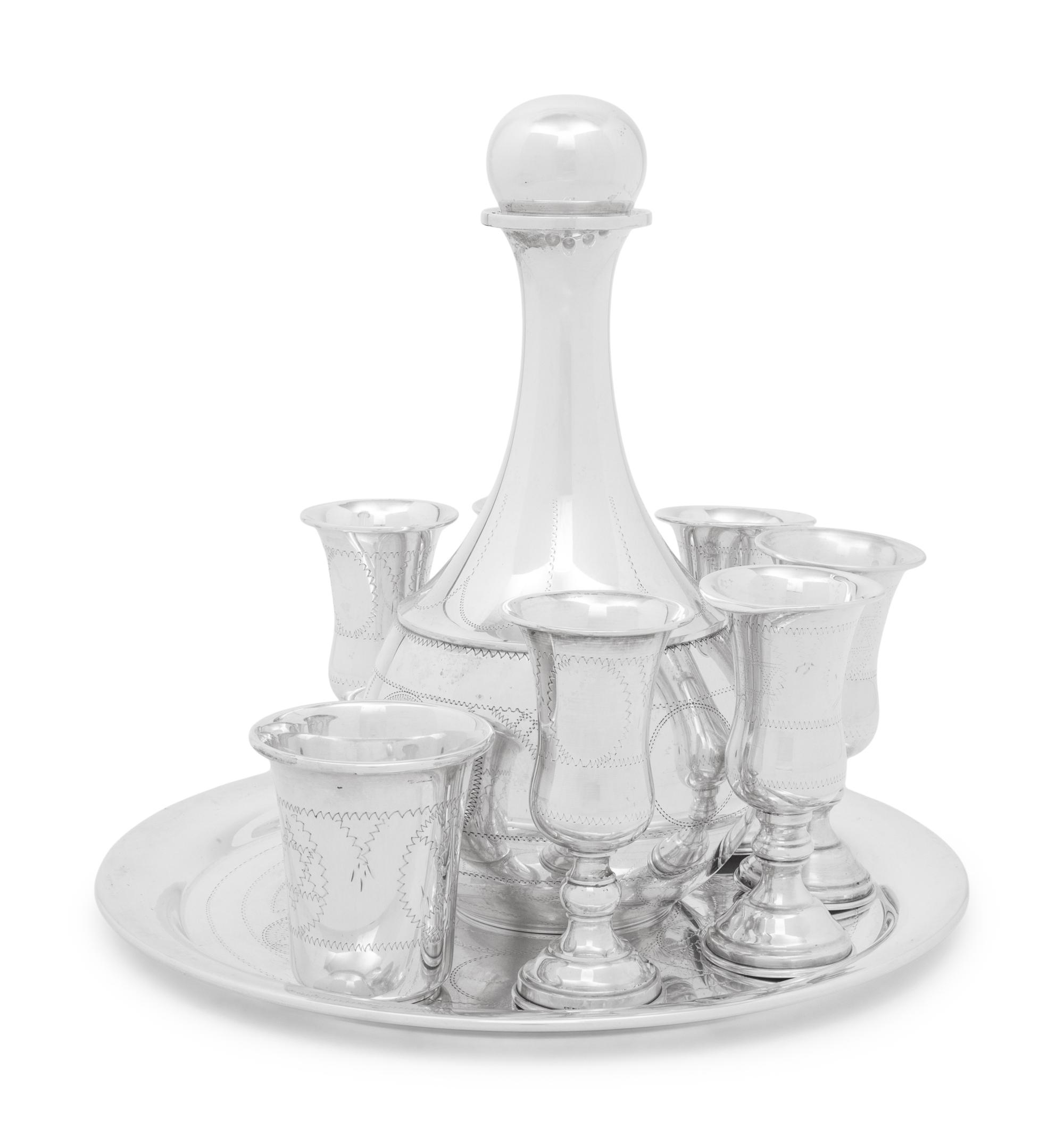 A Continental Silver Kiddush Service