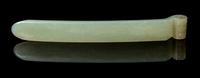 A Jade Hair Pin Length 5 inches.