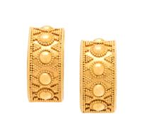 LALAOUNIS, YELLOW GOLD EARCLIPS