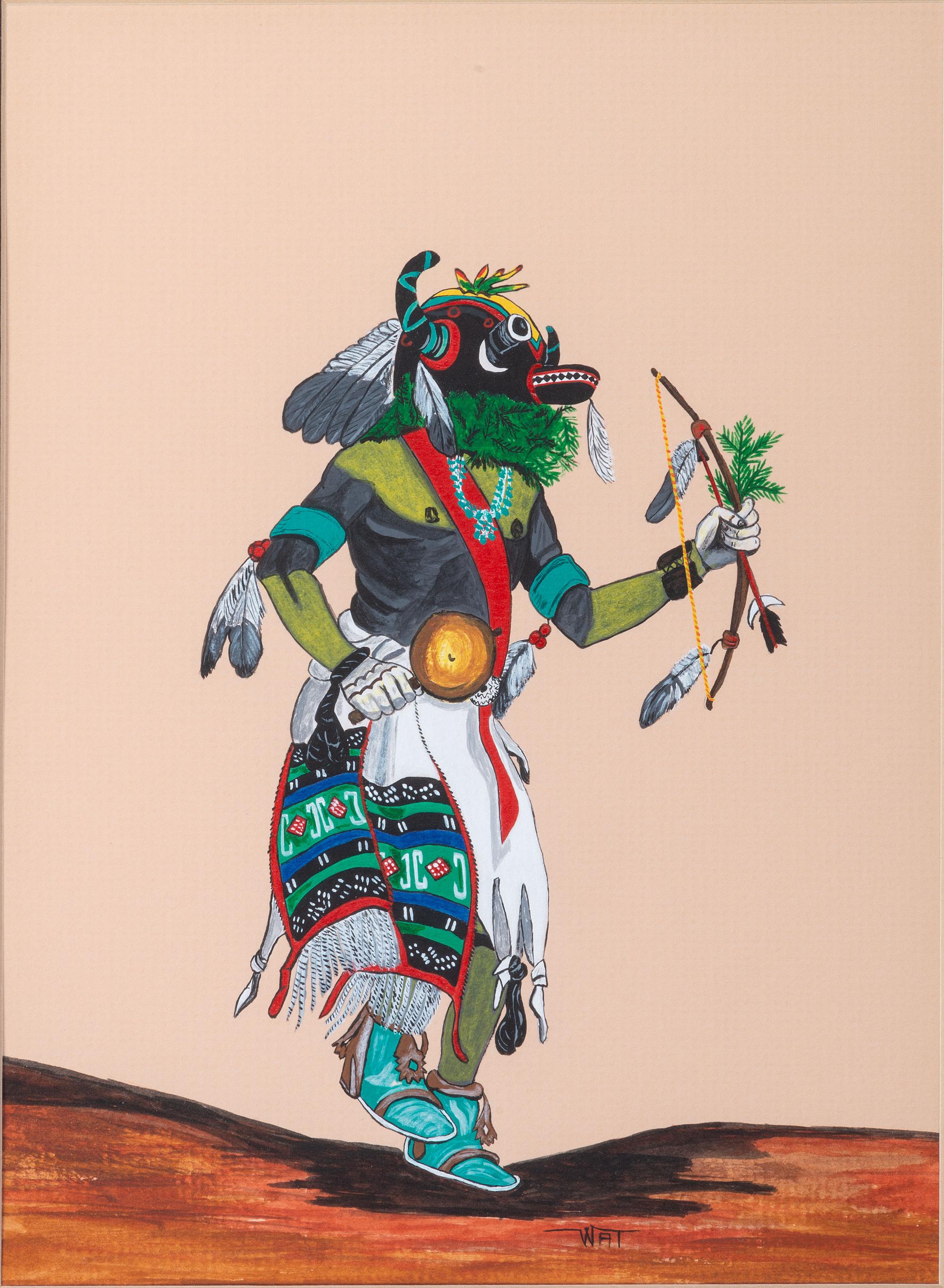 Hopi Gouache on Paper untitled, Ho-o-te