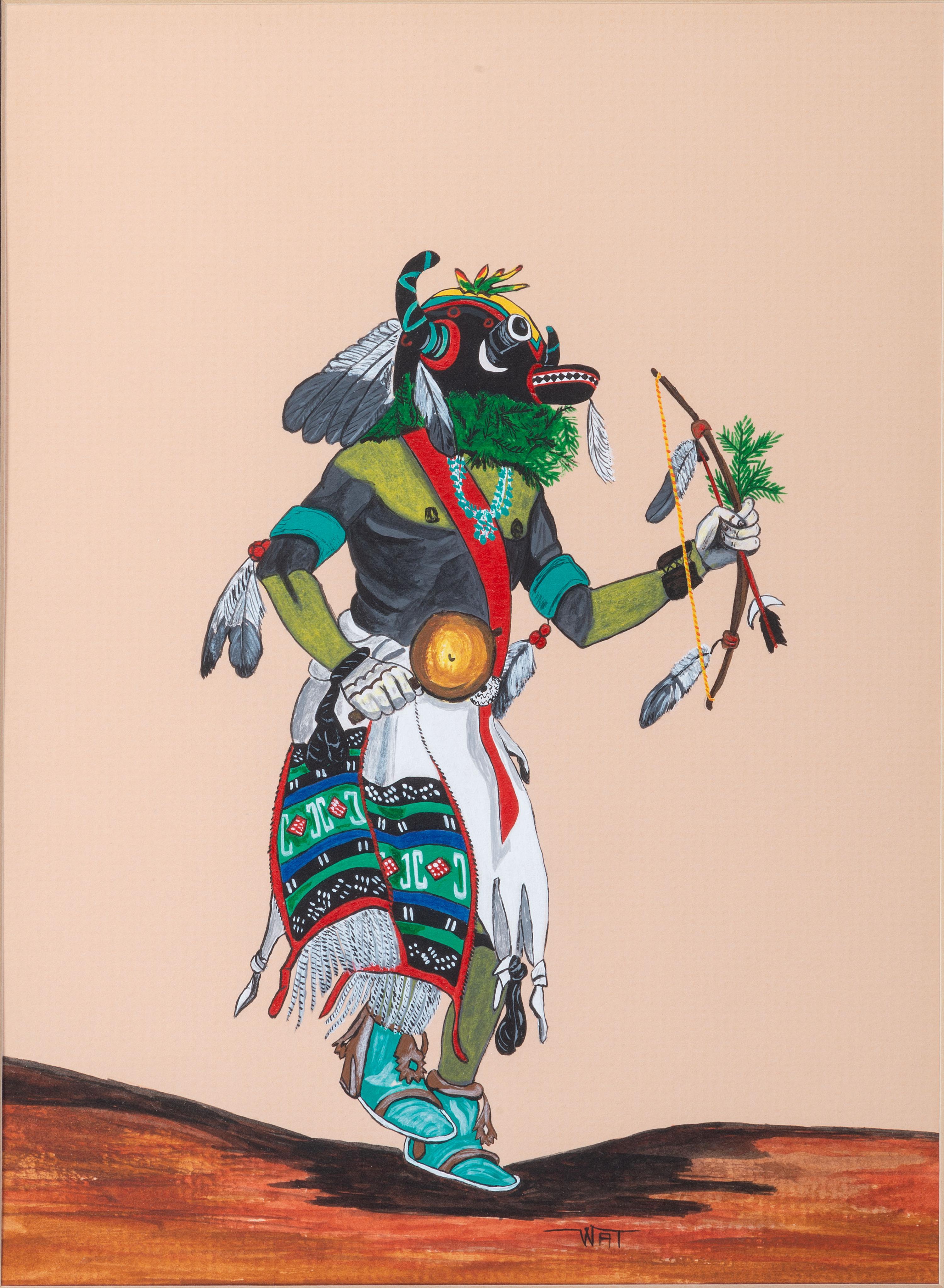 Hopi Gouache on Paper untitled, Ho-o-te