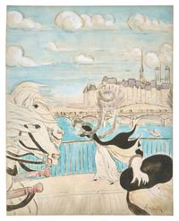 Coup de Vent sur le Pont des Saint Pères, c. 1889