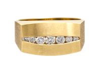 An 18 Karat Yellow Gold and Diamond Ring, 10.20 dwts.